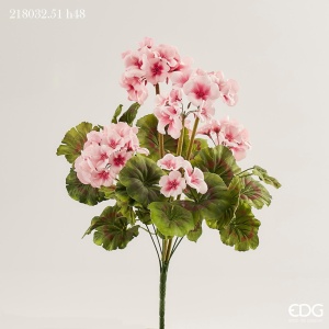 Ramo Geranio Artificiale 7 Fiori rosa - EDG