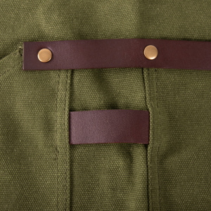 Grembiule in Pelle e Tela Cerata verde oliva - Alaskan Maker - immagine 9