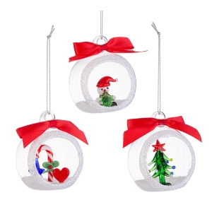 Confezione 6 Sfere in Vetro Zoey Xmas - Bizzotto - immagine 1