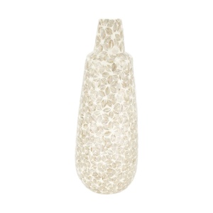 Vaso a Bottiglia in Bamboo Laccato beige H. 56 cm - Dijk