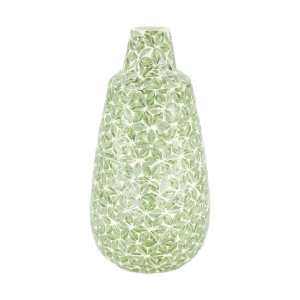 Vaso a Bottiglia in Bamboo Laccato verde H. 43 cm - Dijk