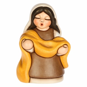 Venditrice di stoffe, bianco, in ceramica Presepe Classico - Thun