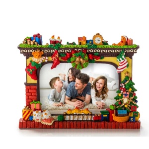 Portafoto Natalizio Caminetto 20x24 cm - Lamart