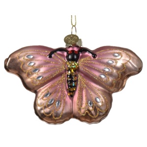 Addobbo in Vetro Farfalla rosa - Kaemingk