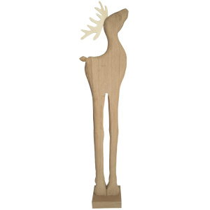 Scultura in Legno Renna Portacandela H.94 cm - immagine 1
