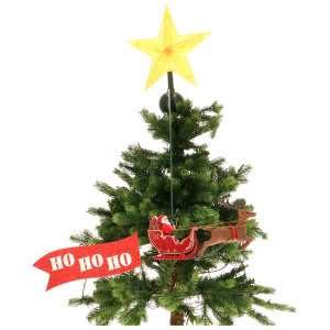 Puntale Girevole Babbo su Slitta Ho Ho Ho - Timstor