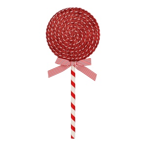 Addobbo Lollipop rosso e bianco H.52 cm - Timstor - immagine 1