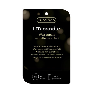 Candela a Batteria Geometrica ambra H.14,6 cm - Kaemingk - immagine 4
