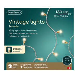 Catenaria Luci Led Lampadina Vintage 17.90 mt - Kaemingk - immagine 3
