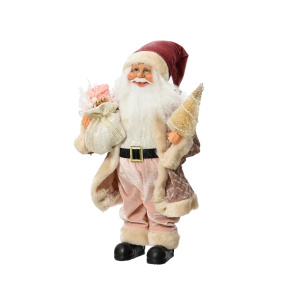 Babbo Natale rosa H.45 cm - Kaemingk - immagine 1