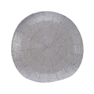 Sottopiatto in Perline Argento Ø35 cm - Kaemingk