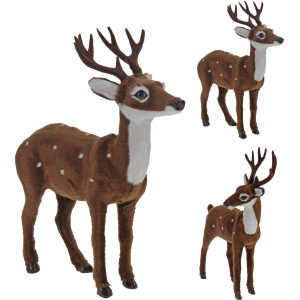 Renna Marrone H.37 cm 2 assortite - Koopman