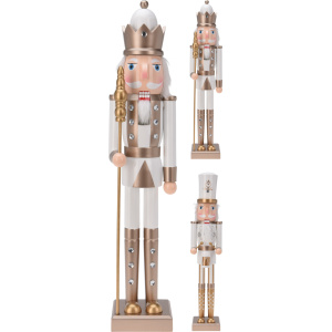 Schiaccianoci H.55 cm bianco e oro 2 modelli ass - Koopman - immagine 1