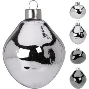 Addobbo Pebble in Vetro argento - Koopman