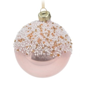 Addobbo Rosa cipria con Perline mod.B - Koopman