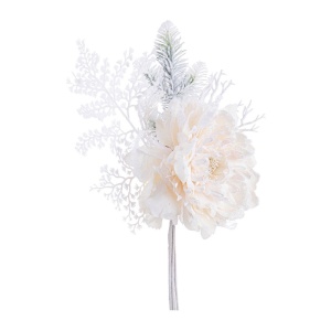 Fiore Pick Peonia Ginny bianco - Bizzotto