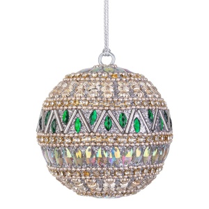 Addobbo Allure argento/verde Ø7 cm - Bizzotto