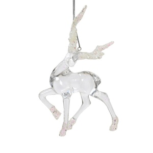 Addobbo Renna trasparente mod. B - Kaemingk