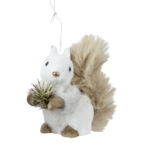 Addobbo Scoiattolo con Glitter H.14 cm mod.B - Kaemingk - immagine 1