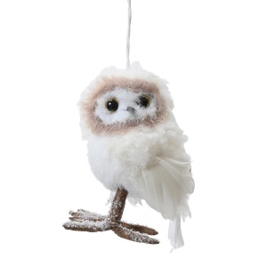 Gufetto bianco H.13 cm mod.B - Kaemingk - immagine 1