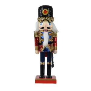 Schiaccianoci Paillettes rosse Colbacco H.25 cm - Kaemingk - immagine 1