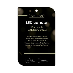 Candela a Batteria Geometrica verde H.15 cm - Kaemingk - immagine 3