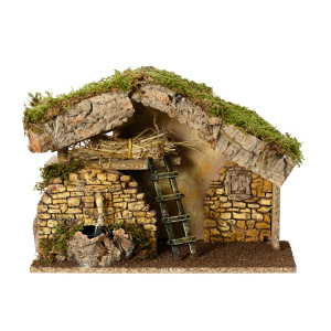 Capanna Presepe con fontana 37x17x27 cm - Kaemingk