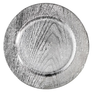Sottopiatto Effetto Legno Argento Ø33 cm - Vacchetti