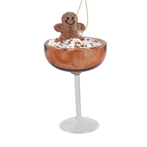 Addobbo Cocktail Pan di Zenzero Cacao H.12 cm - Kaemingk