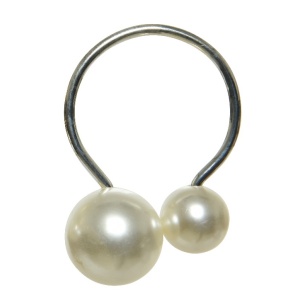 Set 4 Legatovaglioli Perla argento - Kaemingk