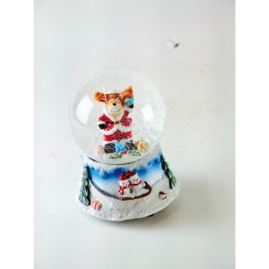 Carillon Sfera di Neve Renna con Regali - Il mondo dei carillon - immagine 1