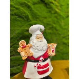 Contenitore in Ceramica Babbo Natale Cuoco H.21 cm - EDG - immagine 3