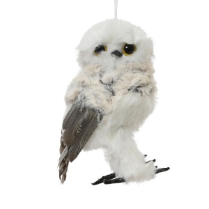 Gufo bianco H.13 cm mod.A - Kaemingk