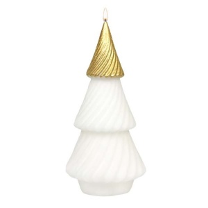 Candela Grappa bianco oro 21x11 cm - Adpal