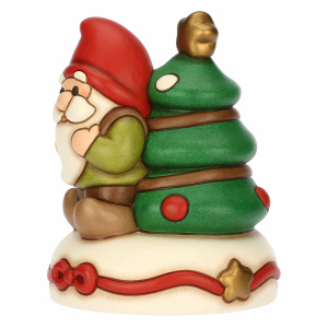 Carillon gnomo Oliver e albero di Natale in ceramica, medio - Thun - immagine 4
