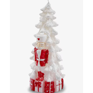 Candela Schiaccianoci bianco H.17 cm - EDG