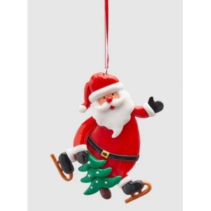 Addobbo Babbo Natale Pattini 10x11 cm - EDG