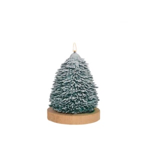 Candela Christmas Tree Innevato 10.5x9 cm - Adpal