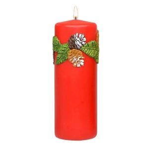 Candela Pigna rosso 20x7 cm - Adpal