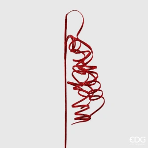 Ramo Ricciolo Glitter rosso scuro H.69 cm - EDG - immagine 1