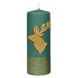 Candela Renna verde opaco 20x7 cm - Adpal