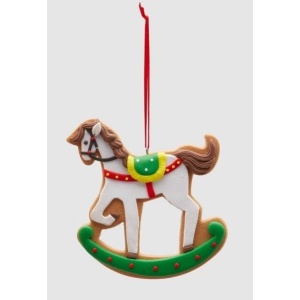 Addobbo Cavallo a Dondolo verde H.10 cm - EDG