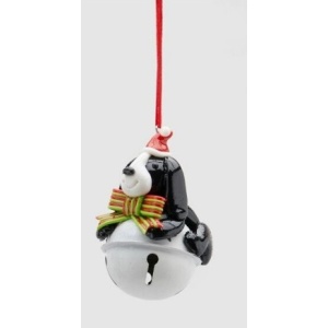 Addobbo Cane con Sonaglio nero H.9 cm - EDG