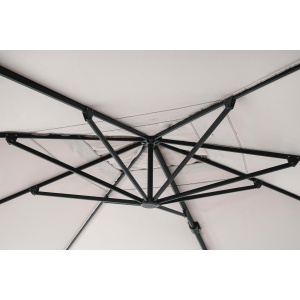 Ombrellone Aries 400 x 400 antracite telo naturale – Bizzotto - immagine 10