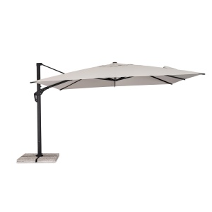 Ombrellone Aries 400 x 400 antracite telo naturale – Bizzotto - immagine 4