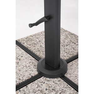 Ombrellone Aries 400 x 400 antracite telo naturale – Bizzotto - immagine 12