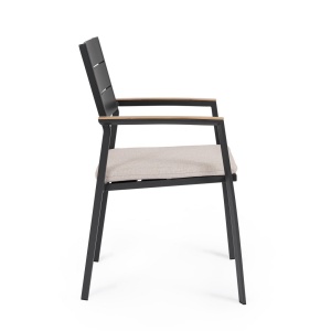 Tavolo Zelmar 218X115 cm con 6 Poltroncine Zelmar con cuscino - Bizzotto - immagine 11