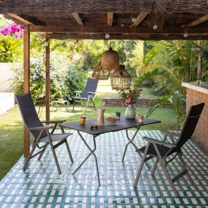 Tavolo Anytime pieghevole 139 X 79 HPL Gris Fusain-Titane- LaFuma - immagine 6