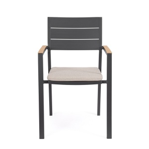 Tavolo Zelmar 218X115 cm con 6 Poltroncine Zelmar con cuscino - Bizzotto - immagine 9