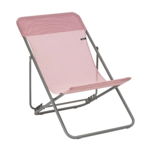 Sedia a sdraio pieghevole multi-posizione Maxi Transat Batyline® Iso Rosa Cerisier - LaFuma